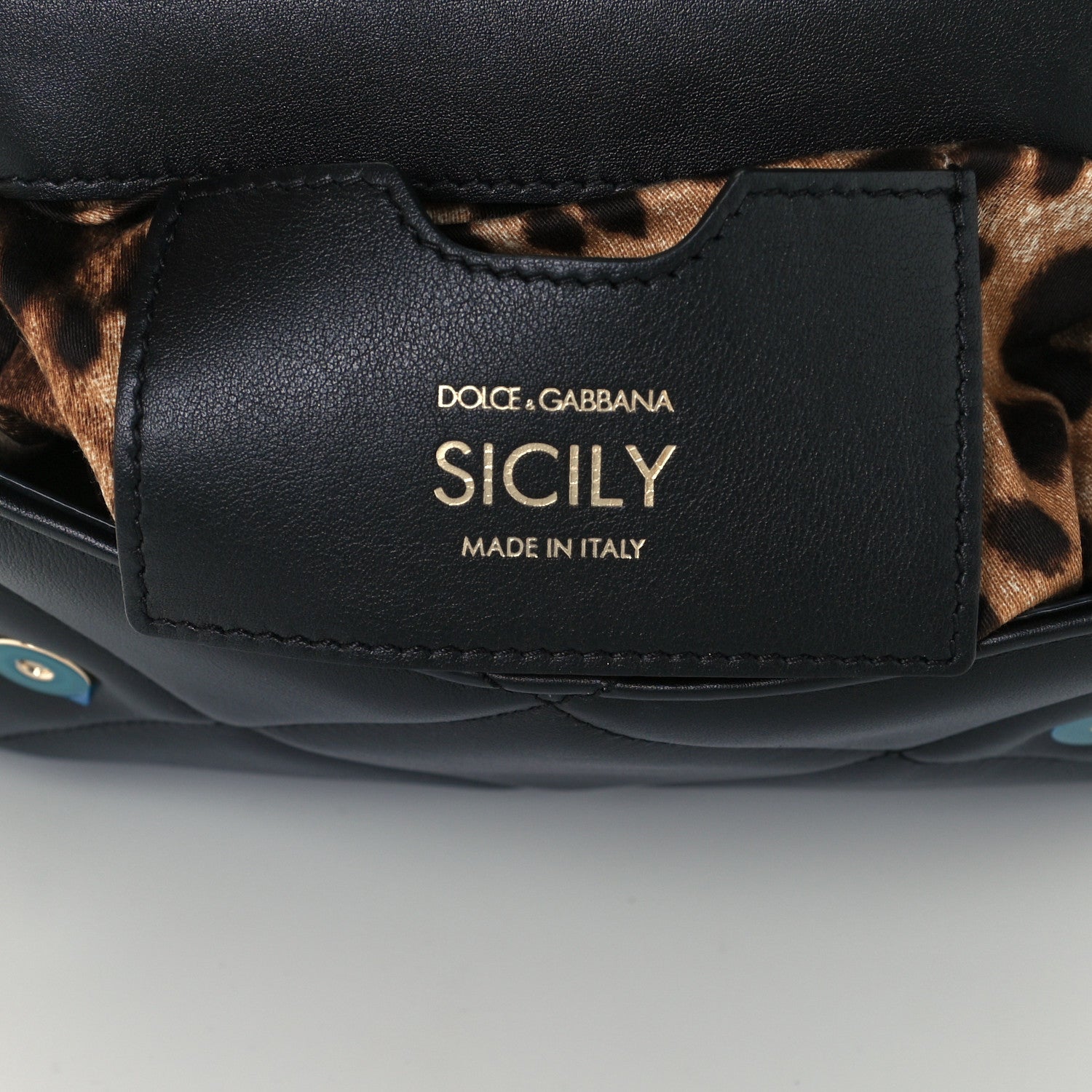 Dolce & Gabbana Calfskin Quilted Small Miss Sicily Satchel Black 6 of 10