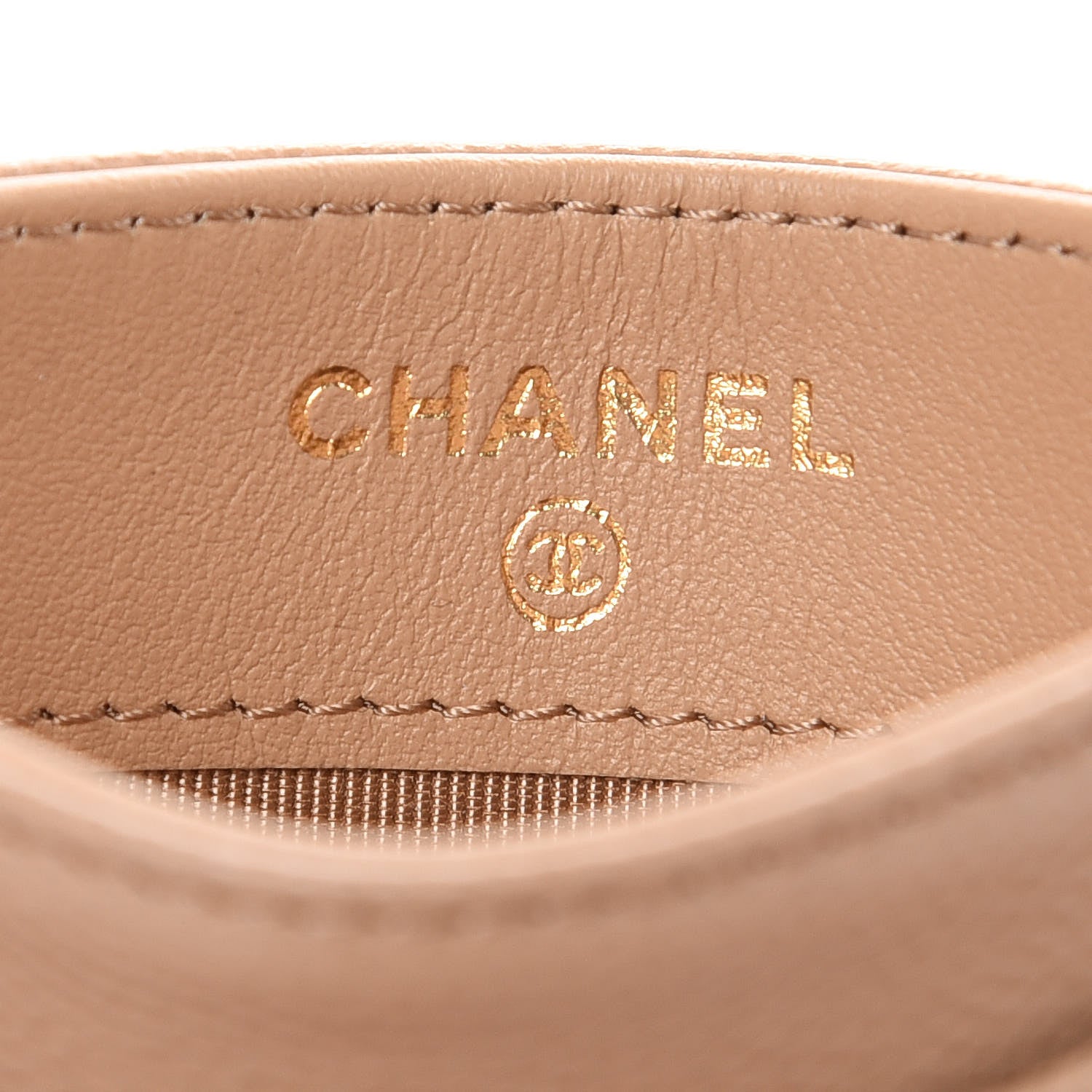 Chanel Caviar Quilted Card Holder Beige 6 of 9