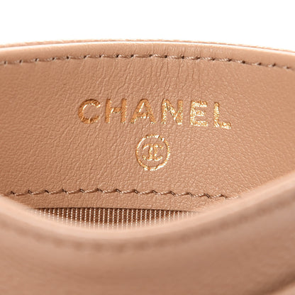 Chanel Caviar Quilted Card Holder Beige 6 of 9
