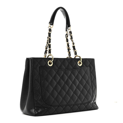 Chanel Caviar Quilted Grand Shopping Tote GST Black 3 of 10