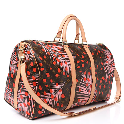 Louis Vuitton Monogram Jungle Dots Keepall Bandouliere 50 Sugar Pink Poppy 3 of 9
