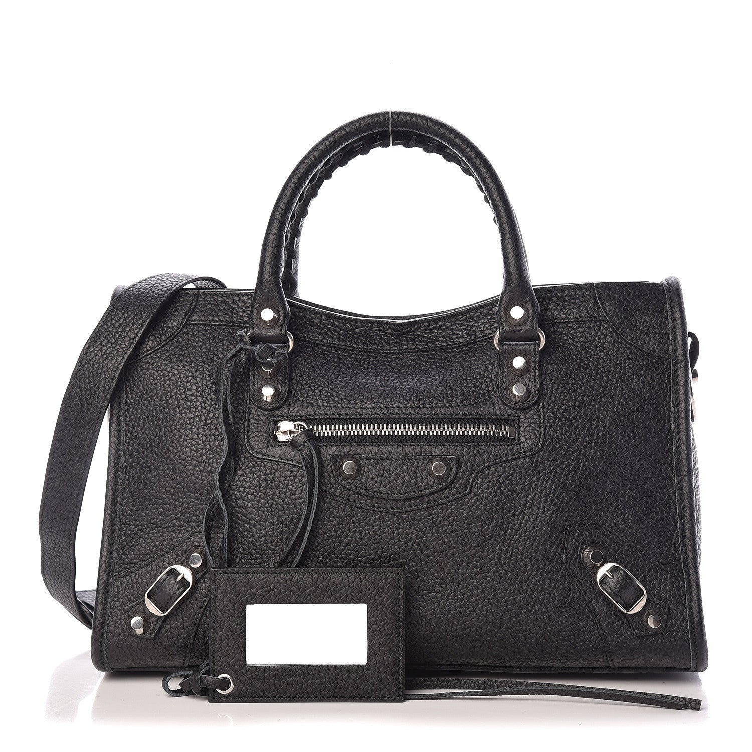 Balenciaga Vibrato Calfskin Classic Silver Hardware S City Black 1 of 14