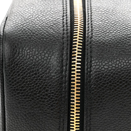 Chanel Caviar Timeless CC Cosmetic Pouch Bag Black 13 of 13