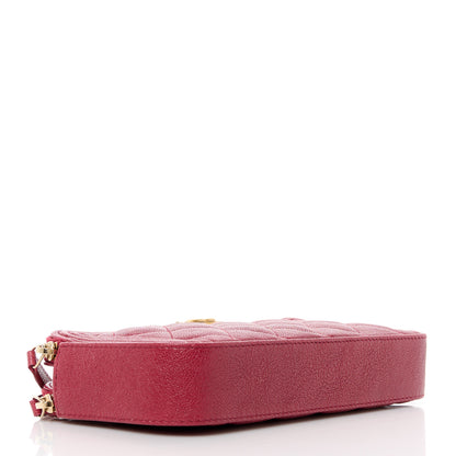 Chanel Caviar Quilted Small Boy Clutch With Chain Burgundy 4 of 14