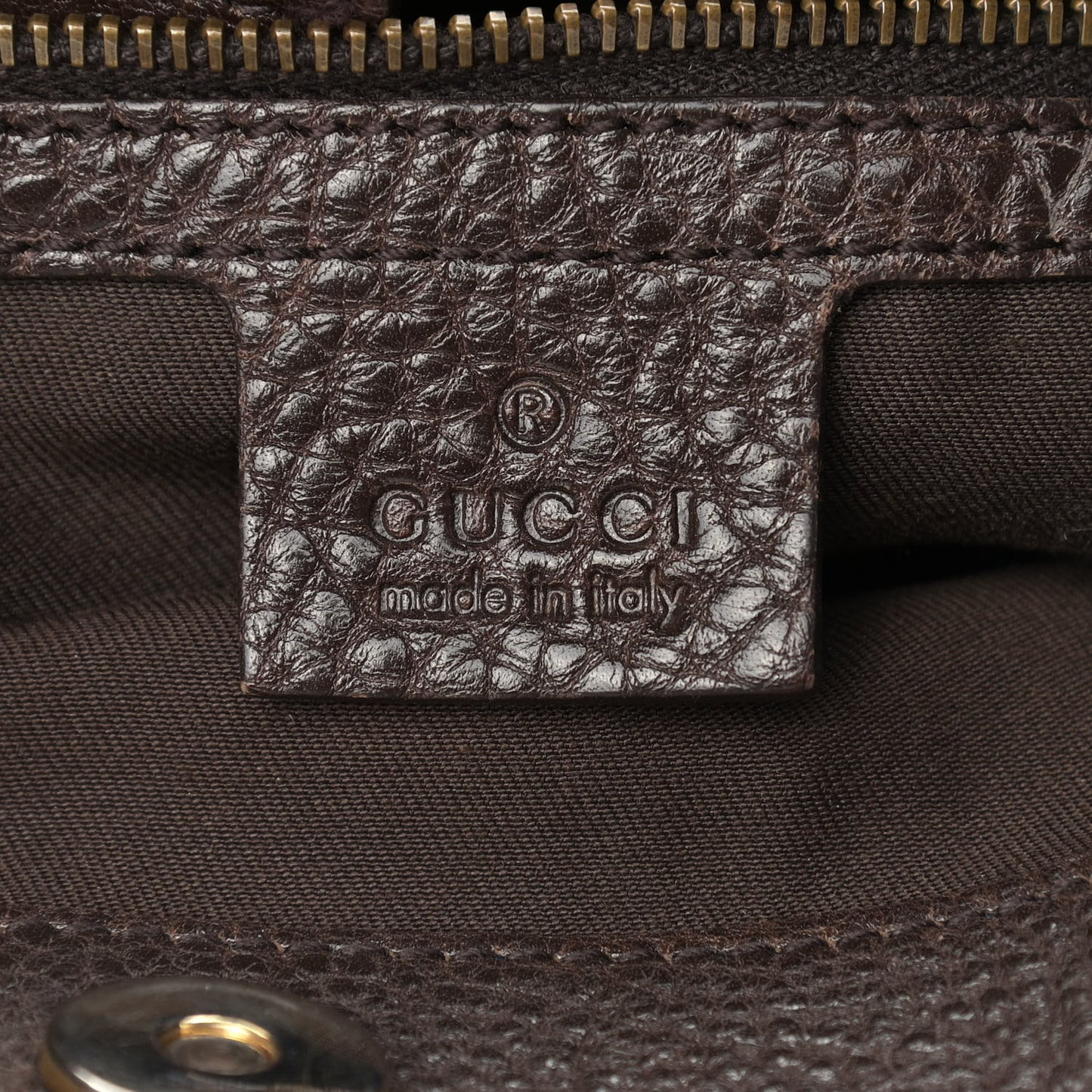 Monogram Medium Interlocking Icon Tote Dark Brown