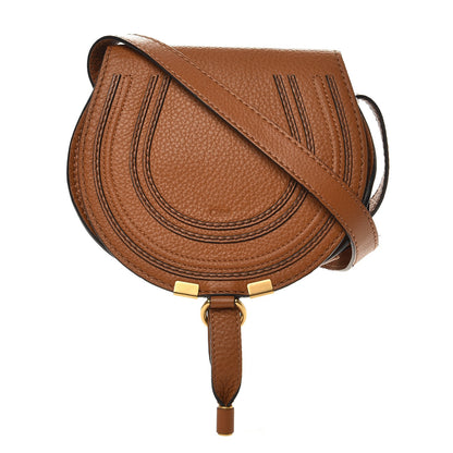 Chloe Calfskin Mini Marcie Round Crossbody Bag Mustard Brown 1 of 7