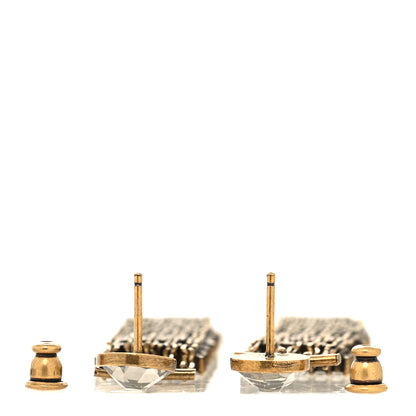 Christian Dior Crystal J'Adior Dangle Chain Earrings Gold 3 of 4
