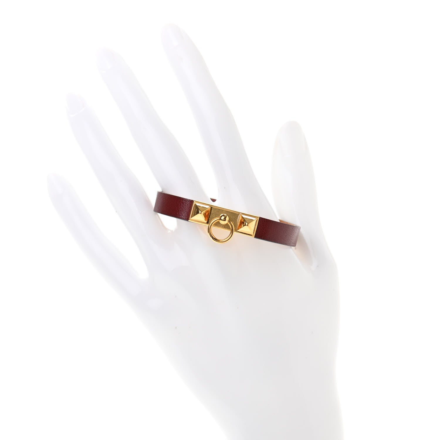Hermes Tadelakt Micro Rivale Bracelet XS Rouge H 2 of 6