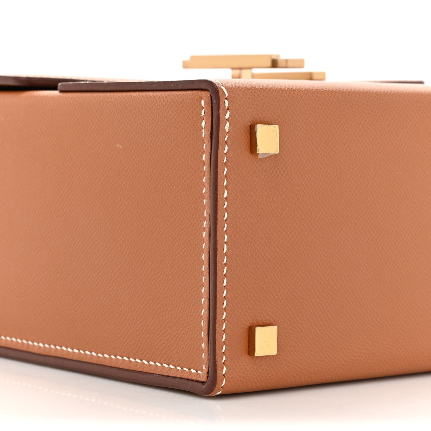 Epsom Cinhetic Boxy Top Handle Bag Gold