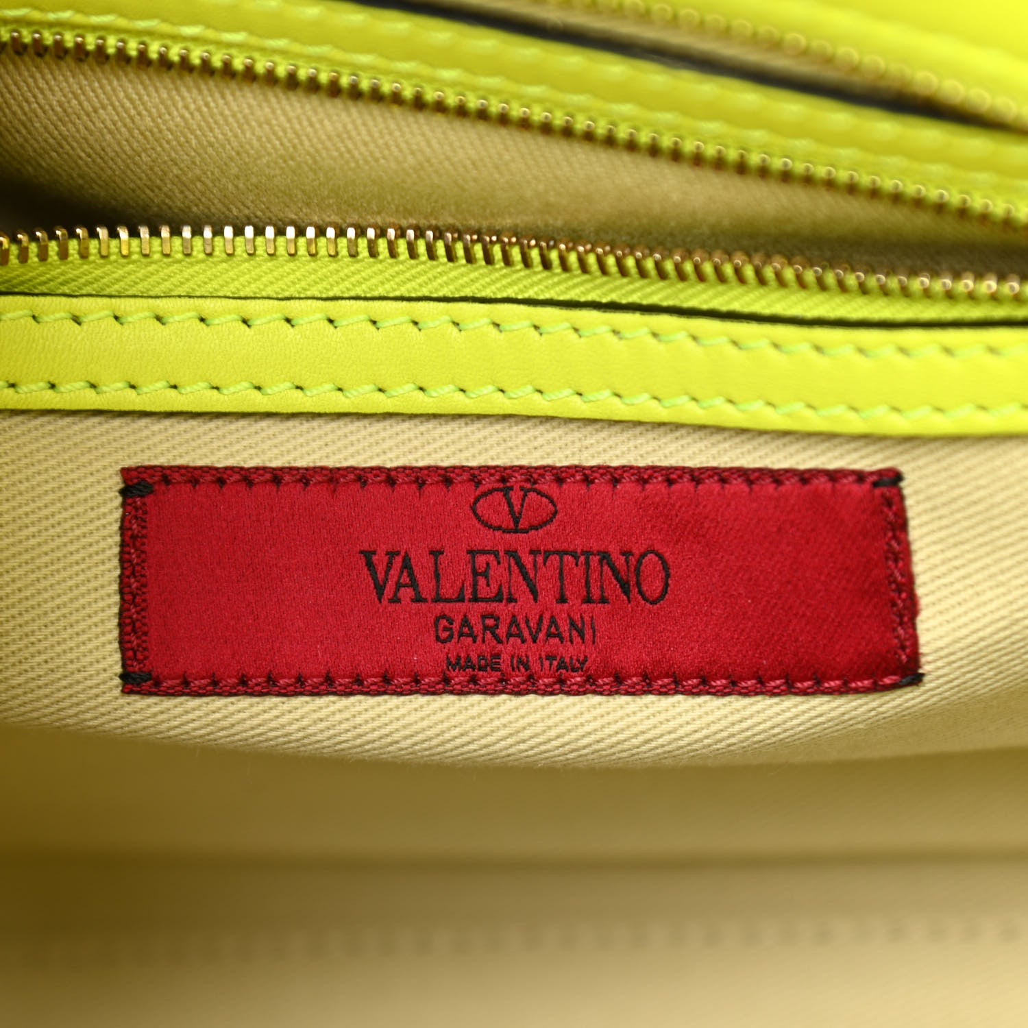 Valentino Garavani Vitello Small Rockstud Double Handle Tote Yellow Fluo 6 of 9