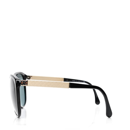 Chanel Lambskin Quilted Acetate CC Sunglasses 5225-O Black 3 of 5