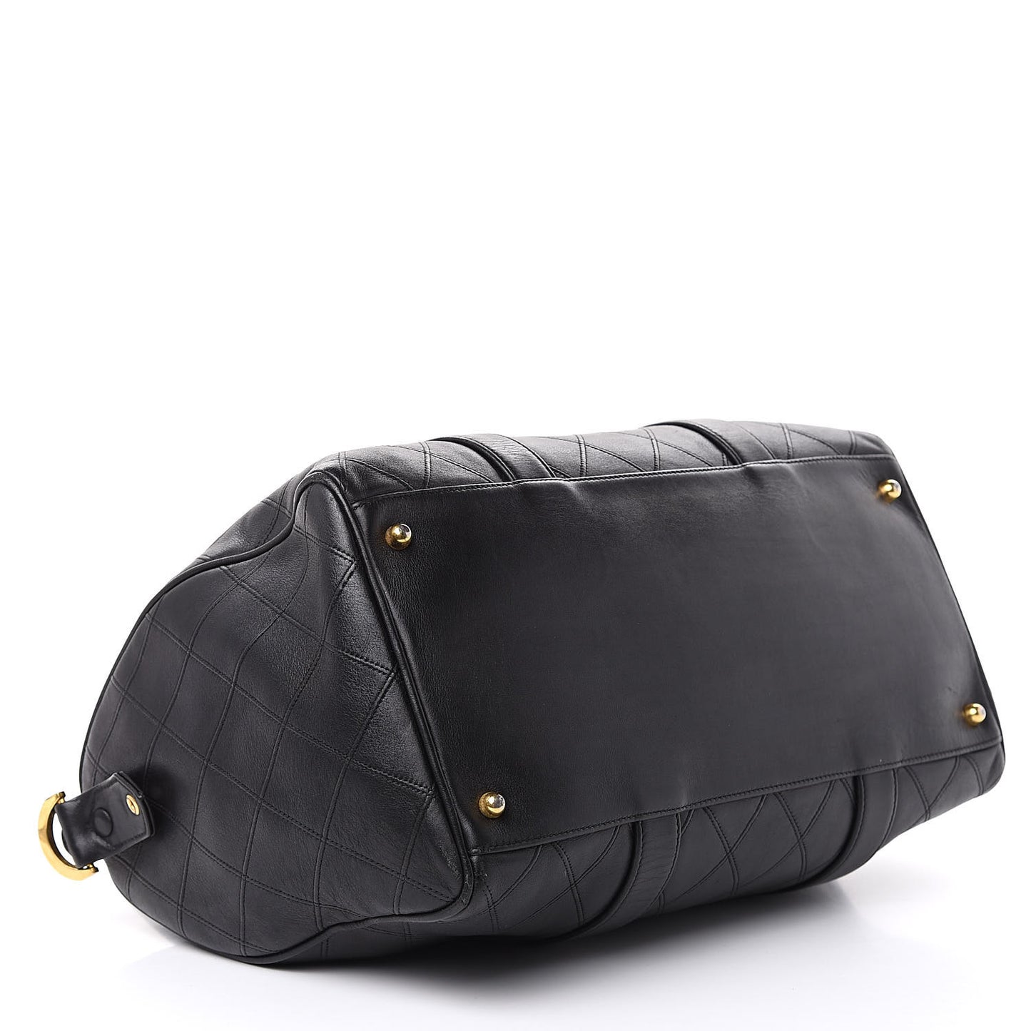 Calfskin Stitched CC Boston Black
