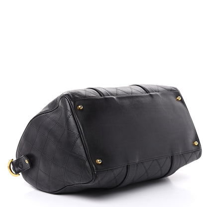 Chanel Calfskin Stitched CC Boston Black 4 of 13