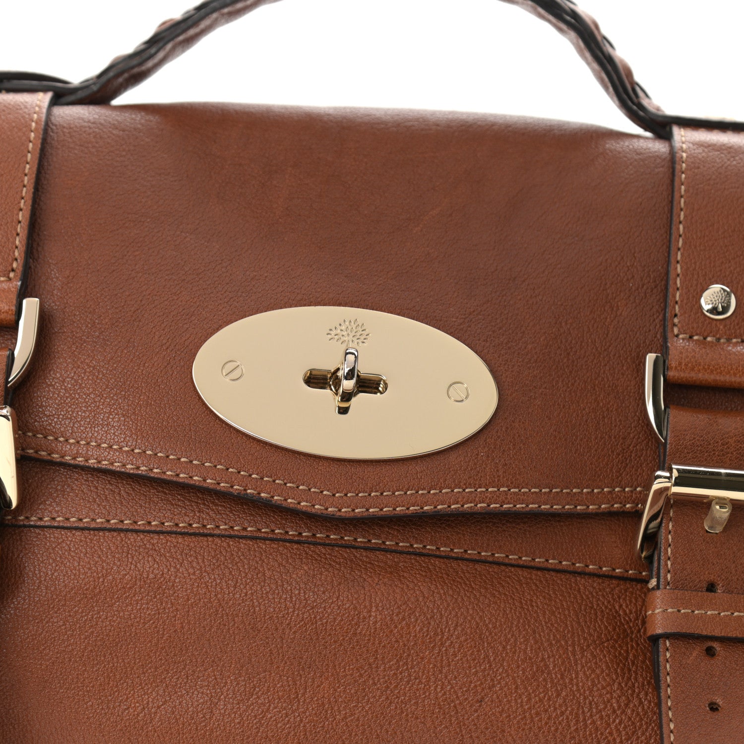 Mulberry Small Grain Calf Medium Alexa Oak 7 of 9