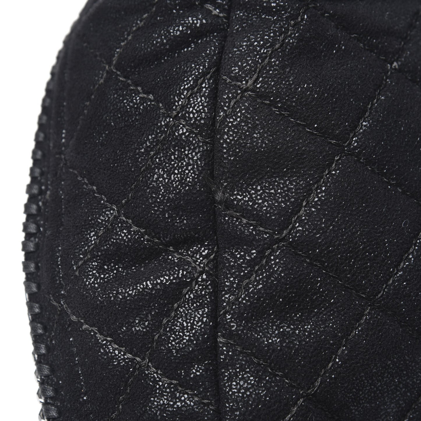 Shaggy Deer Quilted Small Falabella Backpack Black
