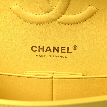 Chanel Caviar Quilted Small Double Flap Yellow 6 of 10