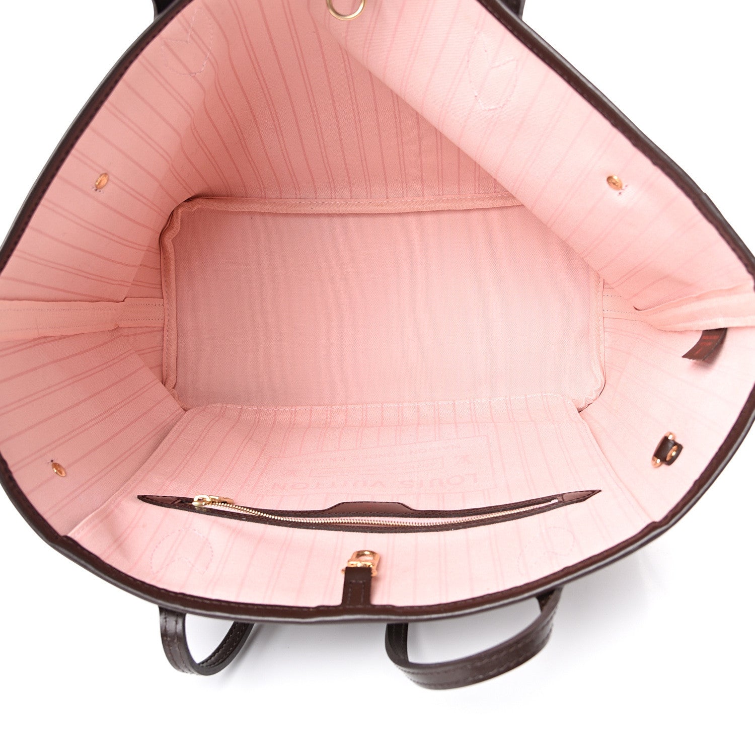 Louis Vuitton Damier Ebene Neo Neverfull MM Rose Ballerine 4 of 11