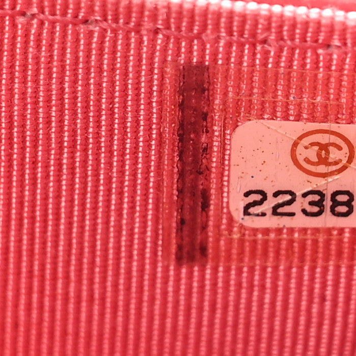 Chanel Caviar Chevron Quilted Wallet On Chain WOC Pink 7 of 11