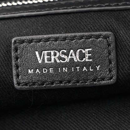 Versace Calfskin Medium Repeat Zip Hobo Black 6 of 11