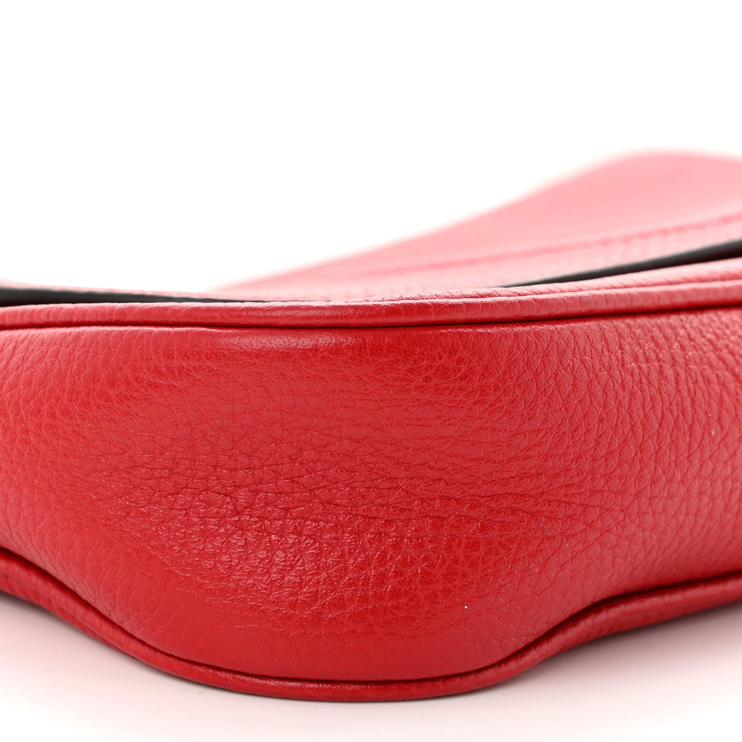 Pebbled Calfskin Medium Soho Flap Crossbody Vibrant Red
