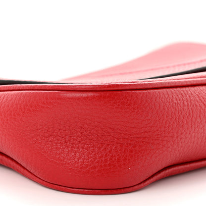 Gucci Pebbled Calfskin Medium Soho Flap Crossbody Vibrant Red 9 of 10