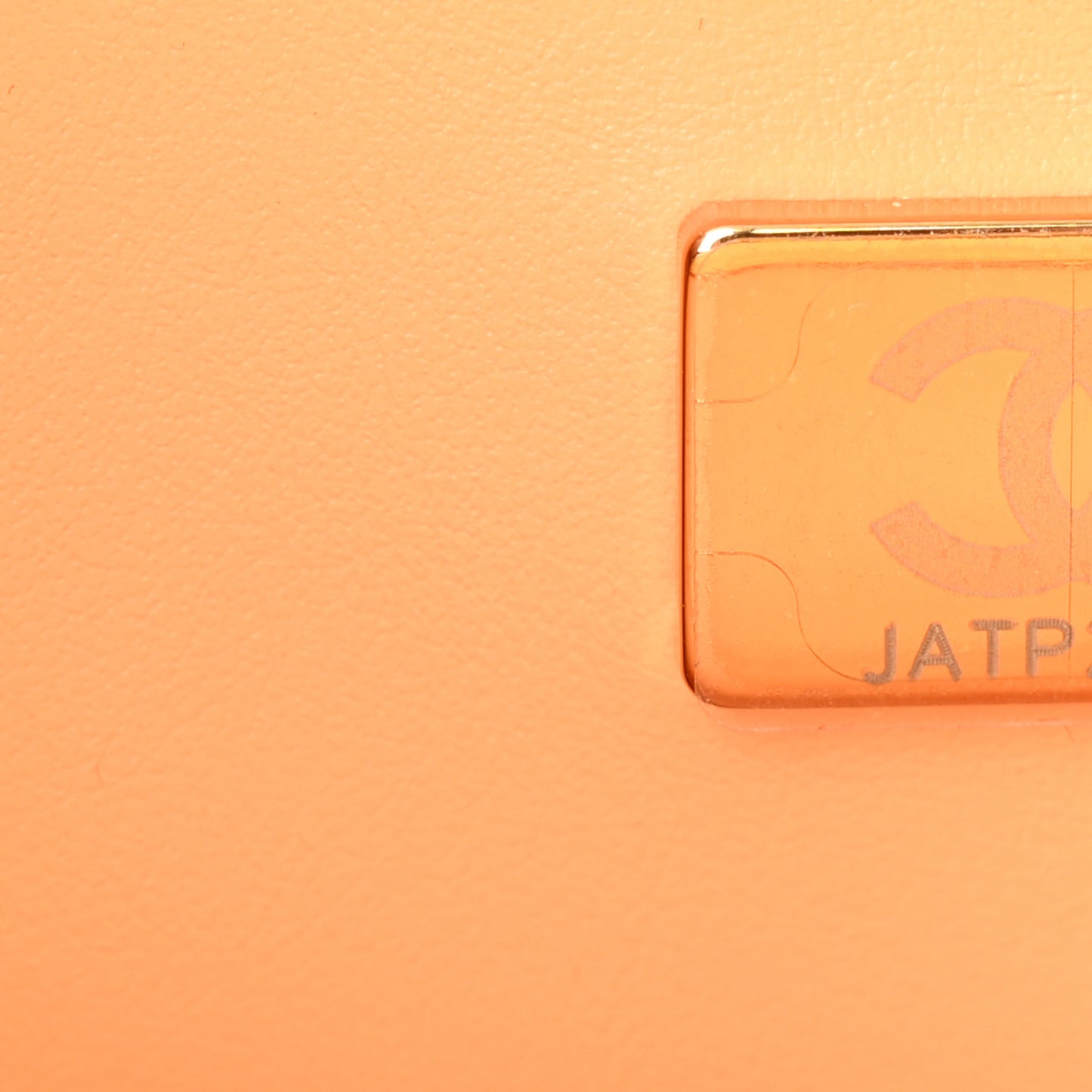 Pearly Lambskin Quilted Pearl Small Flap Orange