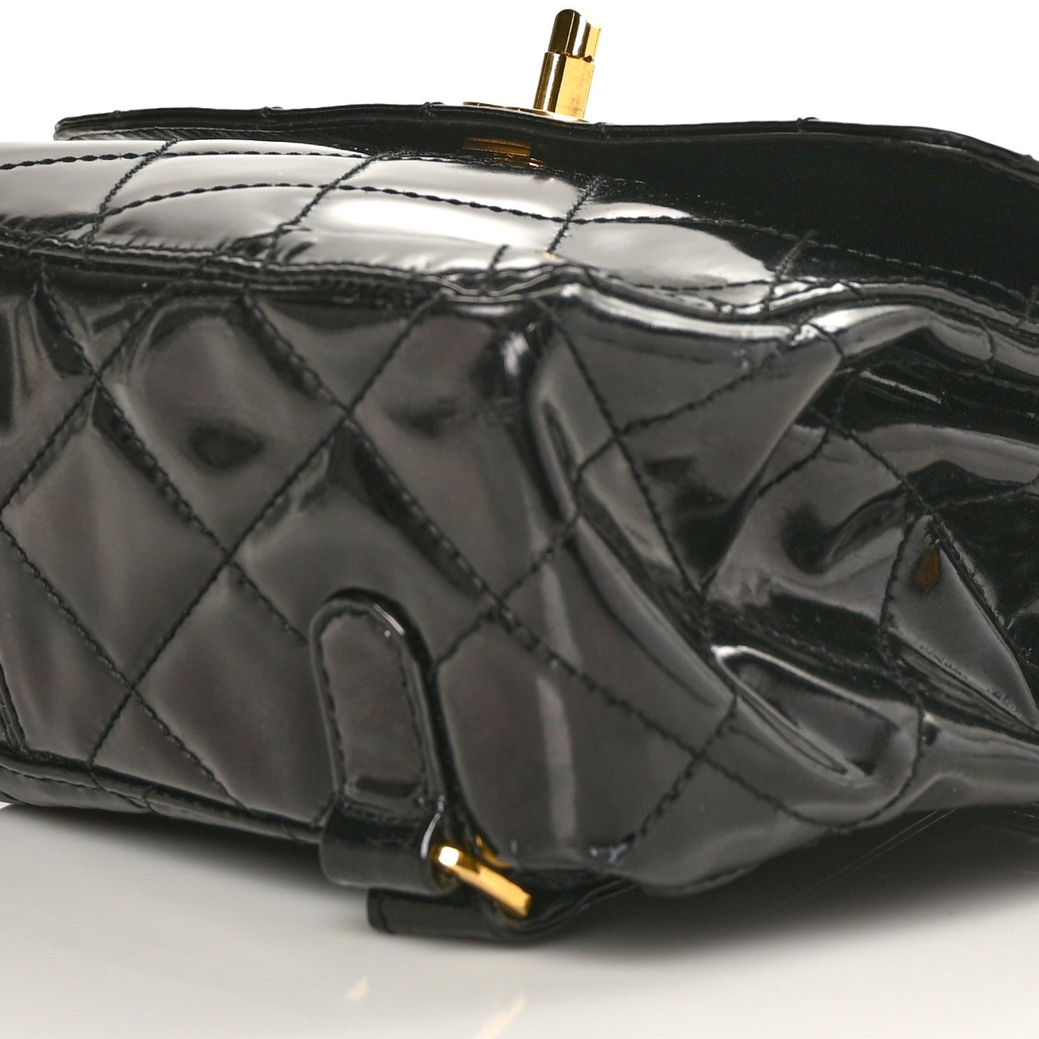 Chanel Patent Quilted Backpack Black 11 of 11