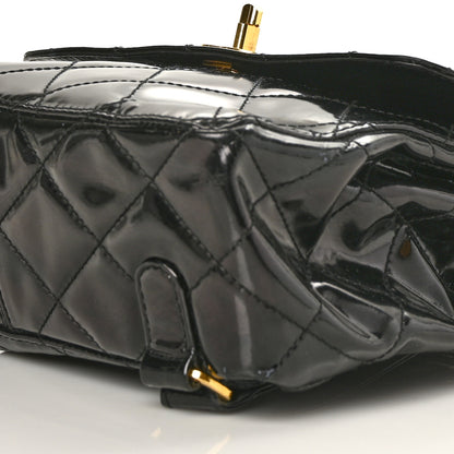 Chanel Patent Quilted Backpack Black 11 of 11