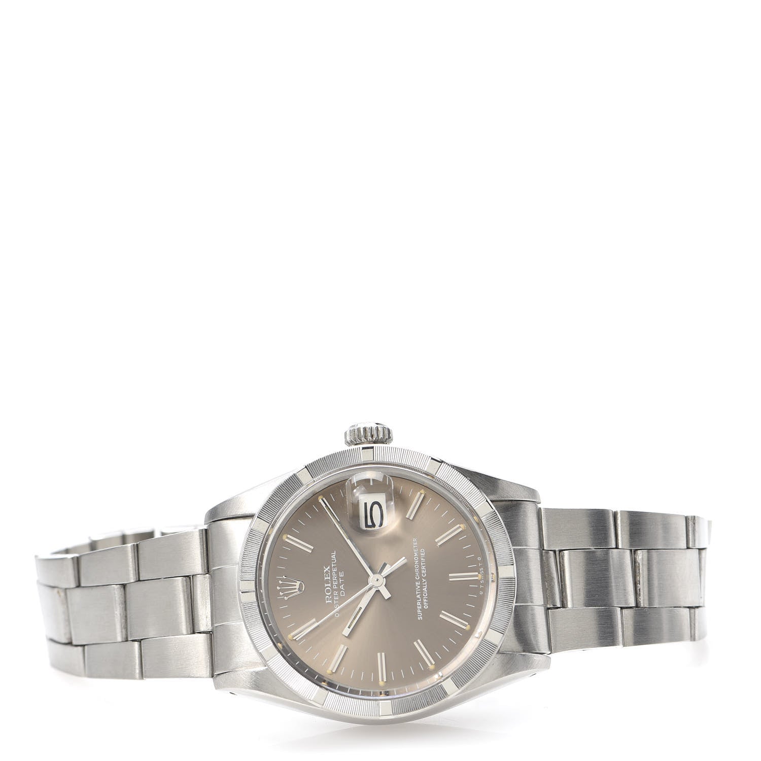 Rolex Stainless Steel 34mm Oyster Perpetual Date Watch Brown 1501 3 of 6
