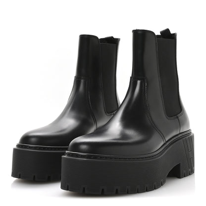 Hermes Calfskin Harrow Ankle Boots 35 Black 4 of 9