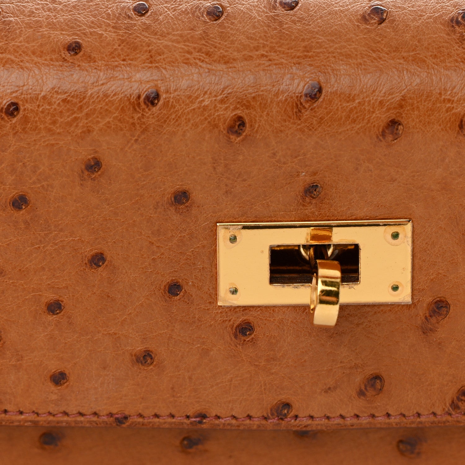 Hermes Ostrich Kelly Sellier 32 Gold 15 of 18