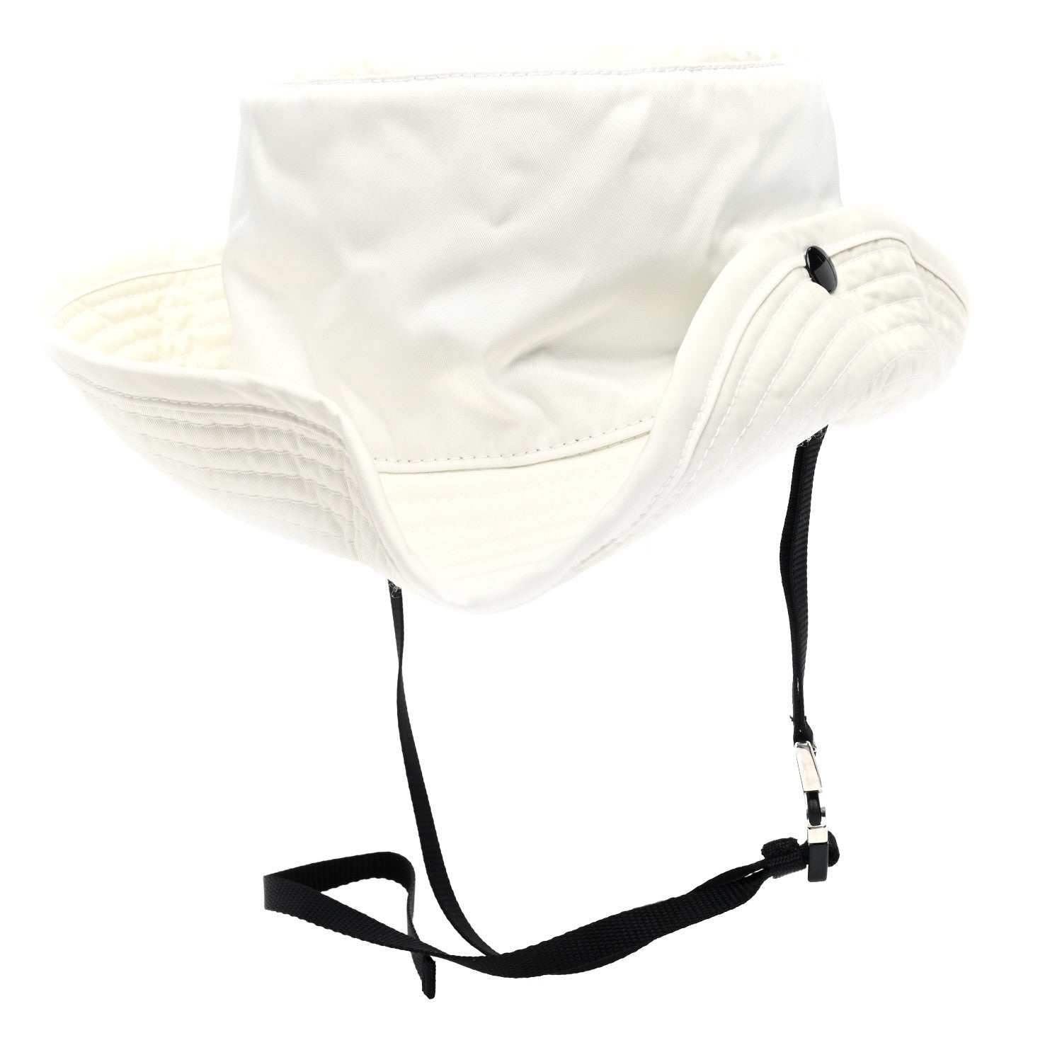 Prada Nylon Triangle Womens Safari Hat L White 4 of 8