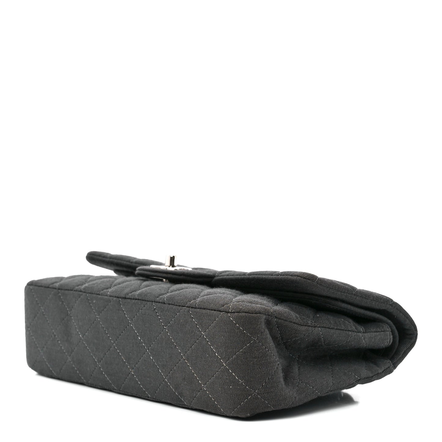Jersey Quilted Medium Double Flap Grey