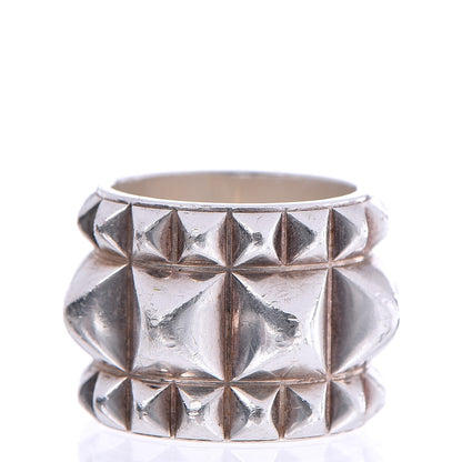 Hermes Sterling Silver Espionne Silver Ring 51 5.75 3 of 7