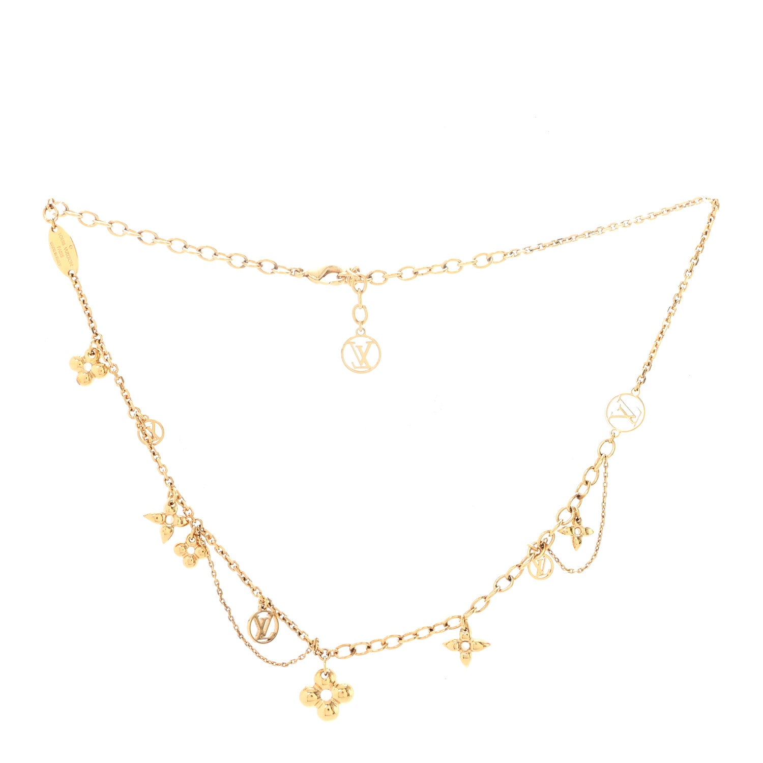 Louis Vuitton Metal Blooming Supple Necklace Gold 3 of 7