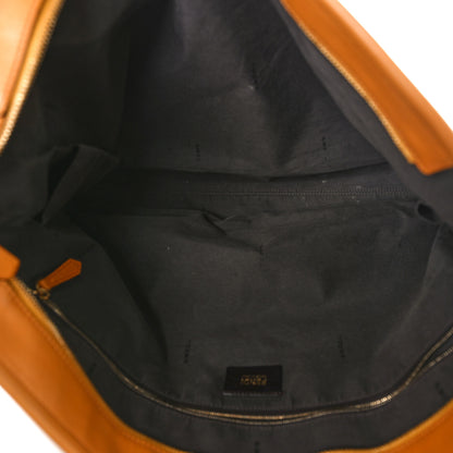Fendi Pequin Vitello Medium Roll Tote Tobacco Yellow 5 of 11