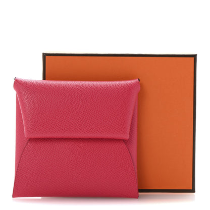 Hermes Madame Calfskin Bastia Coin Purse Rose Extreme 8 of 8