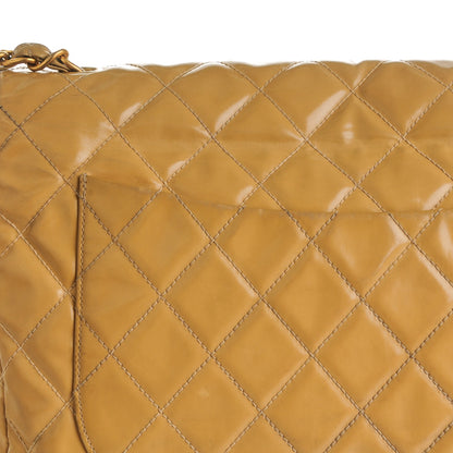 Chanel Vinyl Quilted Jumbo Single Flap Beige 18 of 18