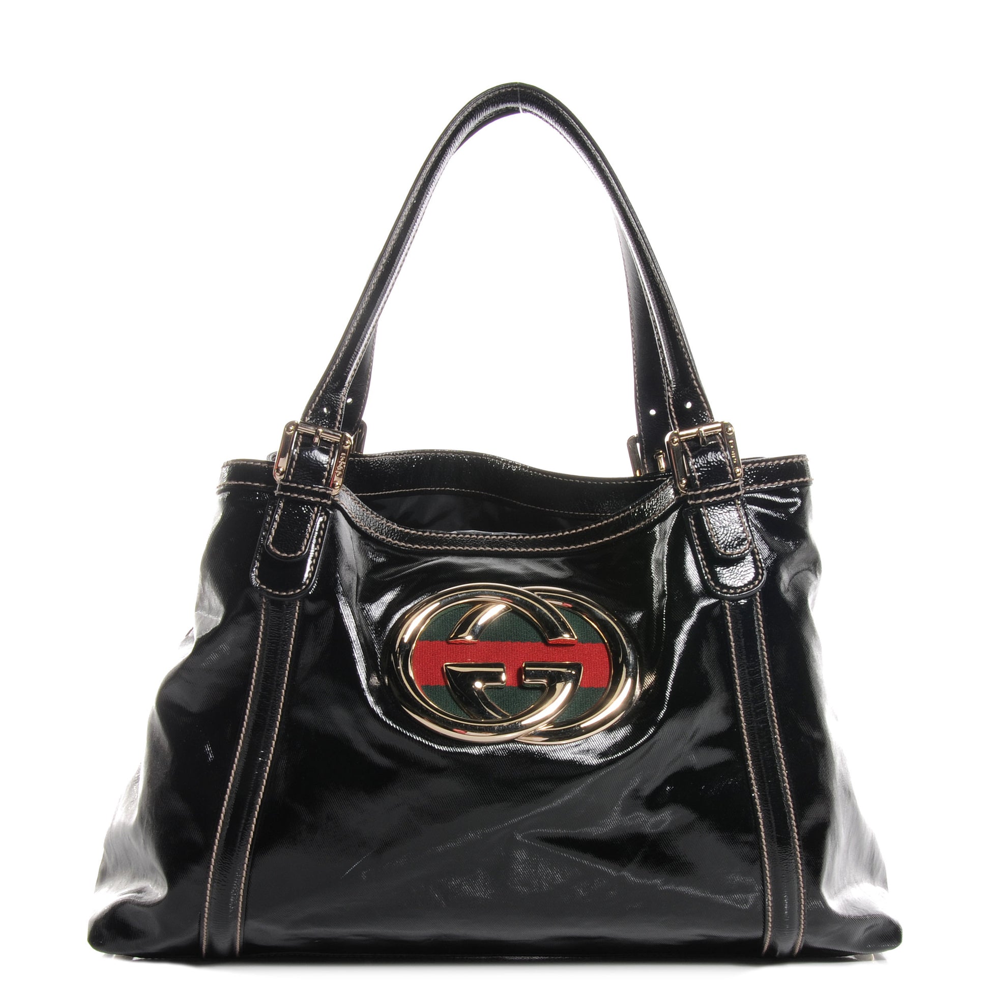 Gucci Dialux Medium Britt Tote Black 1 of 8