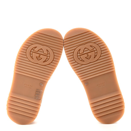 Gucci GG Supreme Monogram Water Flora Angelina Platform Slide Sandals 36.5 Beige White Multicolor 5 of 11