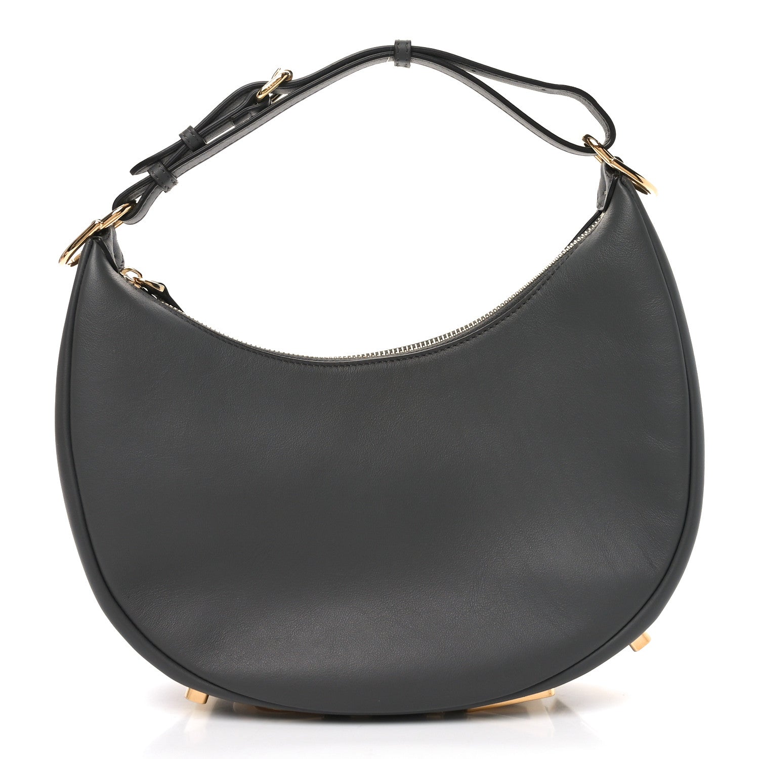 Fendi Vitello Grace Matte Small Fendigraphy Hobo Bag Anthracite 1 of 10