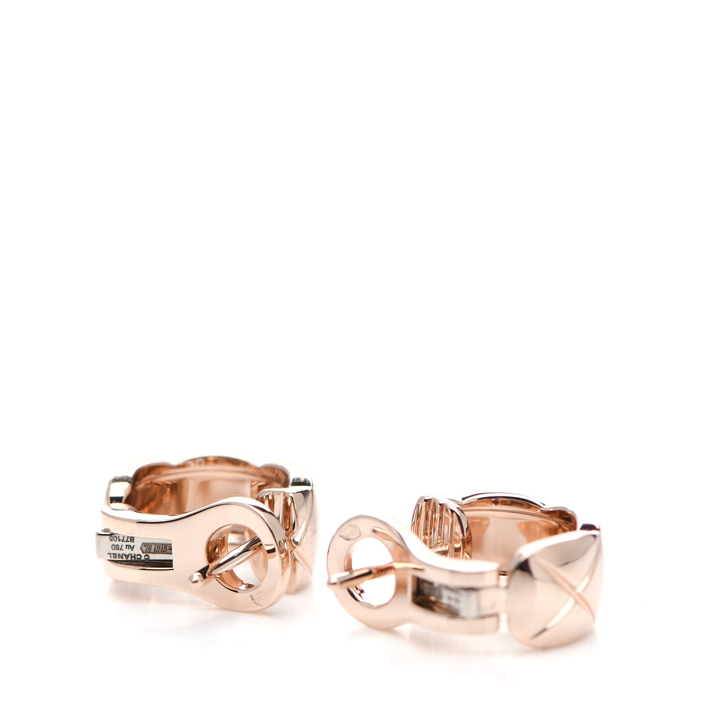 18K Beige Gold Coco Crush Hoop Earrings