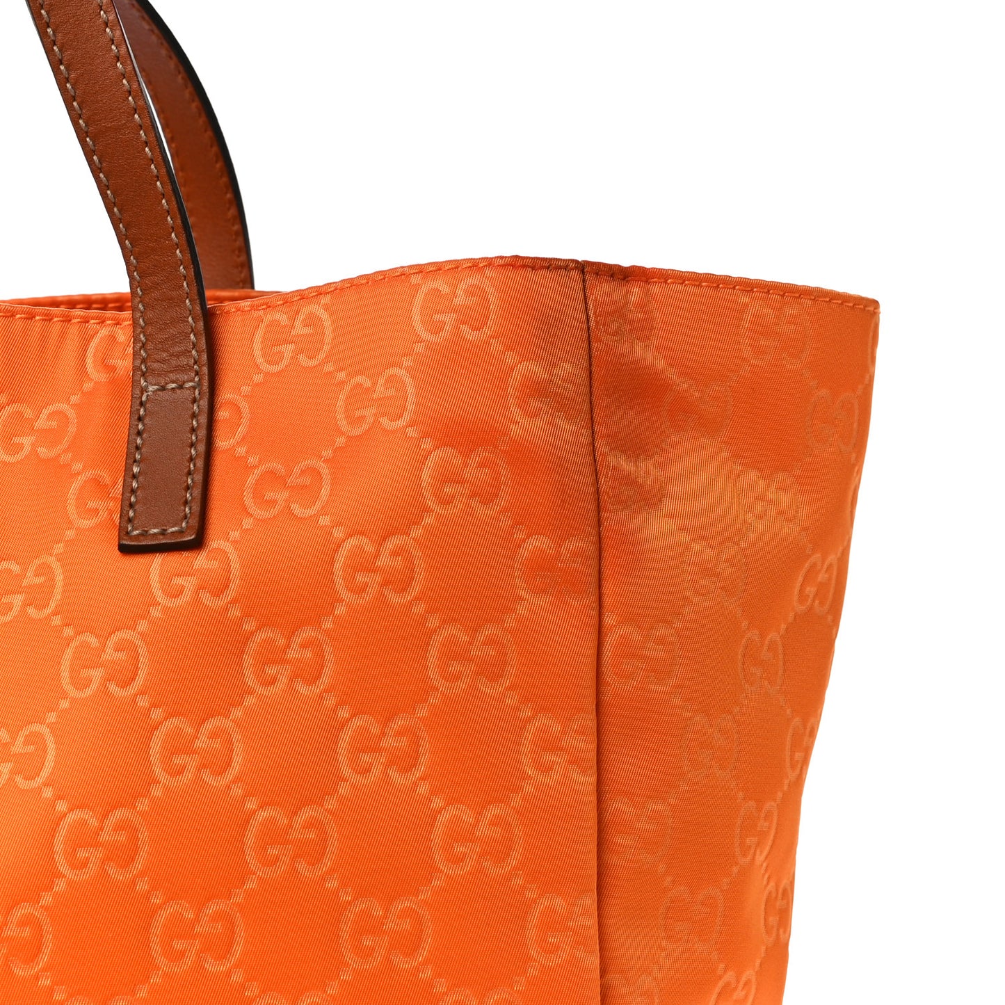 Nylon Monogram Medium Tote Orange