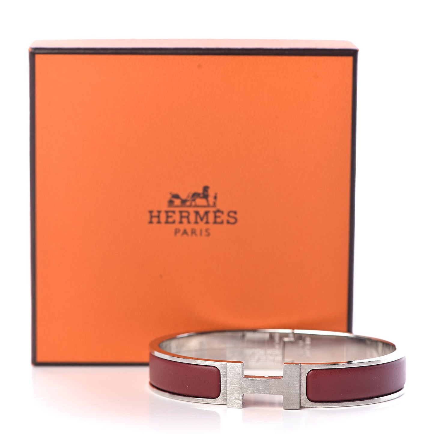 Matte Enamel Narrow Clic Clac HH Bracelet T5 New Rouge H