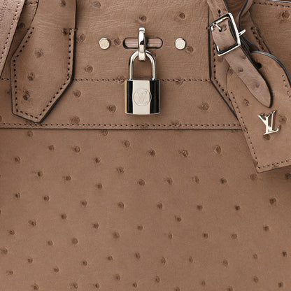 Louis Vuitton Ostrich City Steamer PM Gris 6 of 8