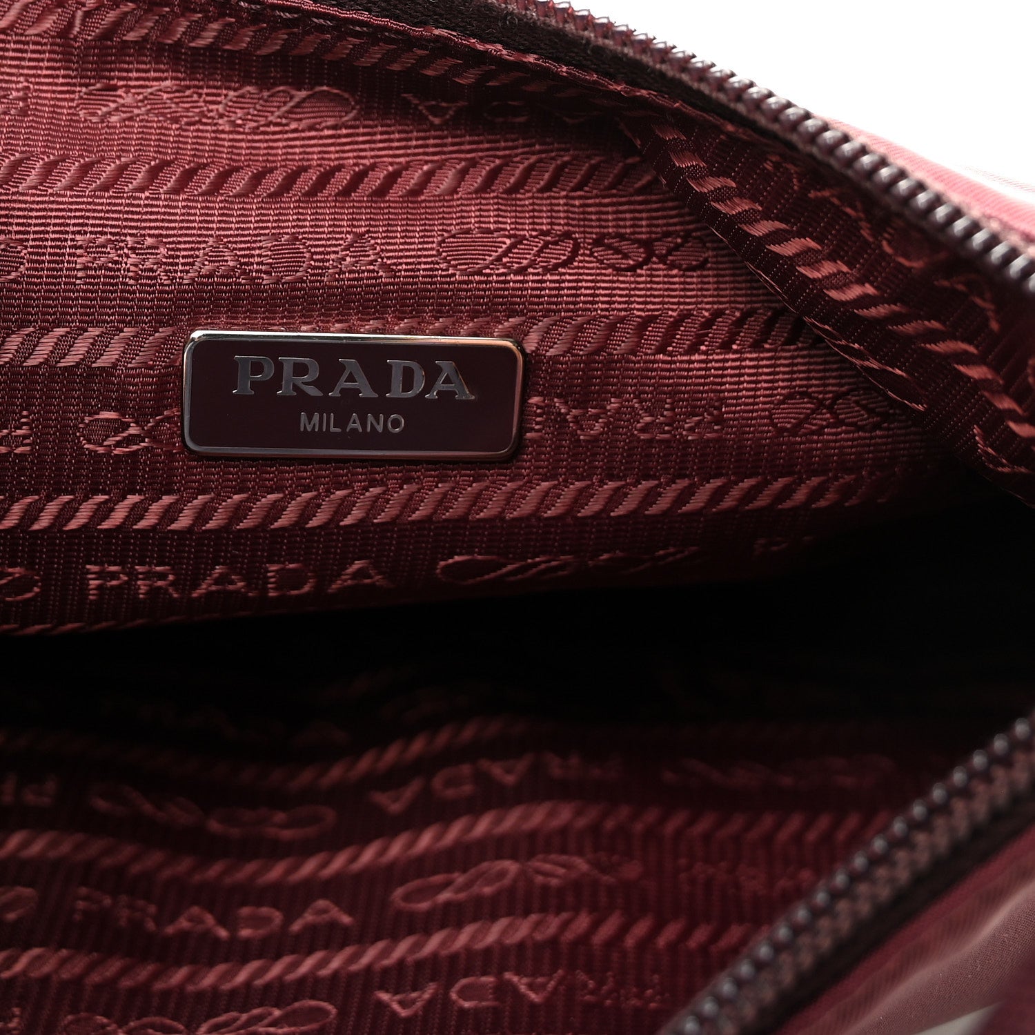 Prada Tessuto Nylon Mini Re-Edition 2000 Bag Granato 6 of 9
