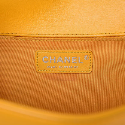 Chanel Calfskin Quilted Medium Boy Flap Yellow 6 of 16