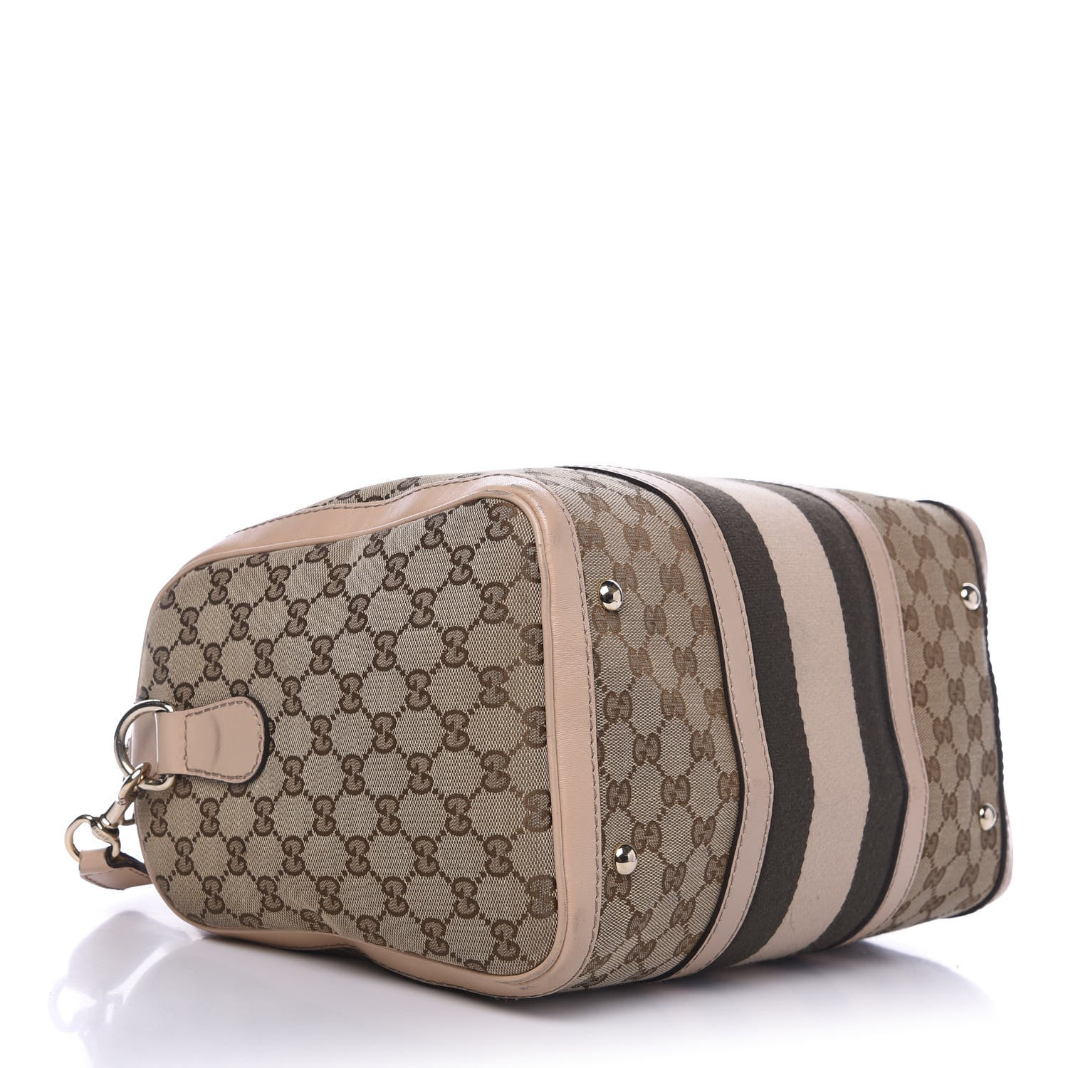 Gucci Monogram Vintage Web Medium Boston Light Pink 5 of 16