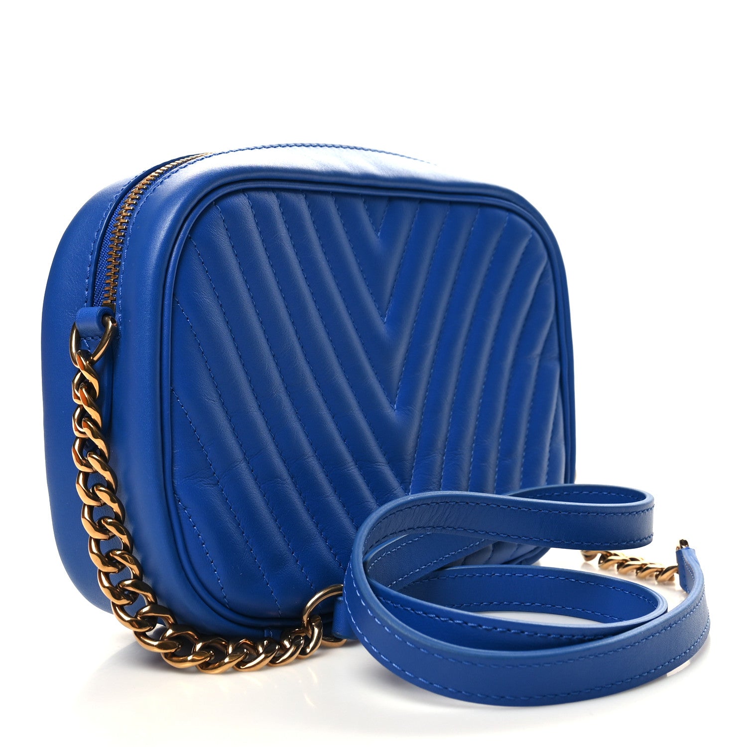 Louis Vuitton Calfskin New Wave Camera Bag Bleu Neon 3 of 10