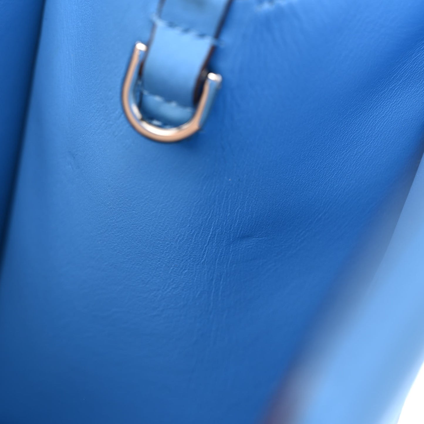 Grainy Calfskin Mini Frances Tote Bright Sky Blue
